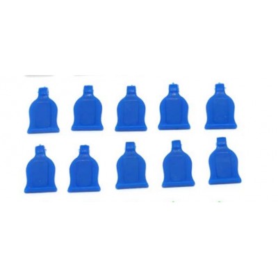 BODY CLIPS TABS FOR 1/10 SCALE CLIPS - 10 PCS - BLUE